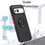 Shockproof Armor Matte Case with Built-in Ring Stand for Google Pixel 10 Series