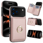 iPhone 17 Series Leather Case with Card Holder and Kickstand