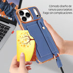Lychee Grain Leather Crossbody Case with Detachable Neck Strap for iPhone 17 Series