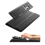 Dual-Angle Keyboard Riser With Quilted Wrist Pad