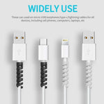 10-Pack Flexible Cable Protectors for Phone Chargers and Earbuds