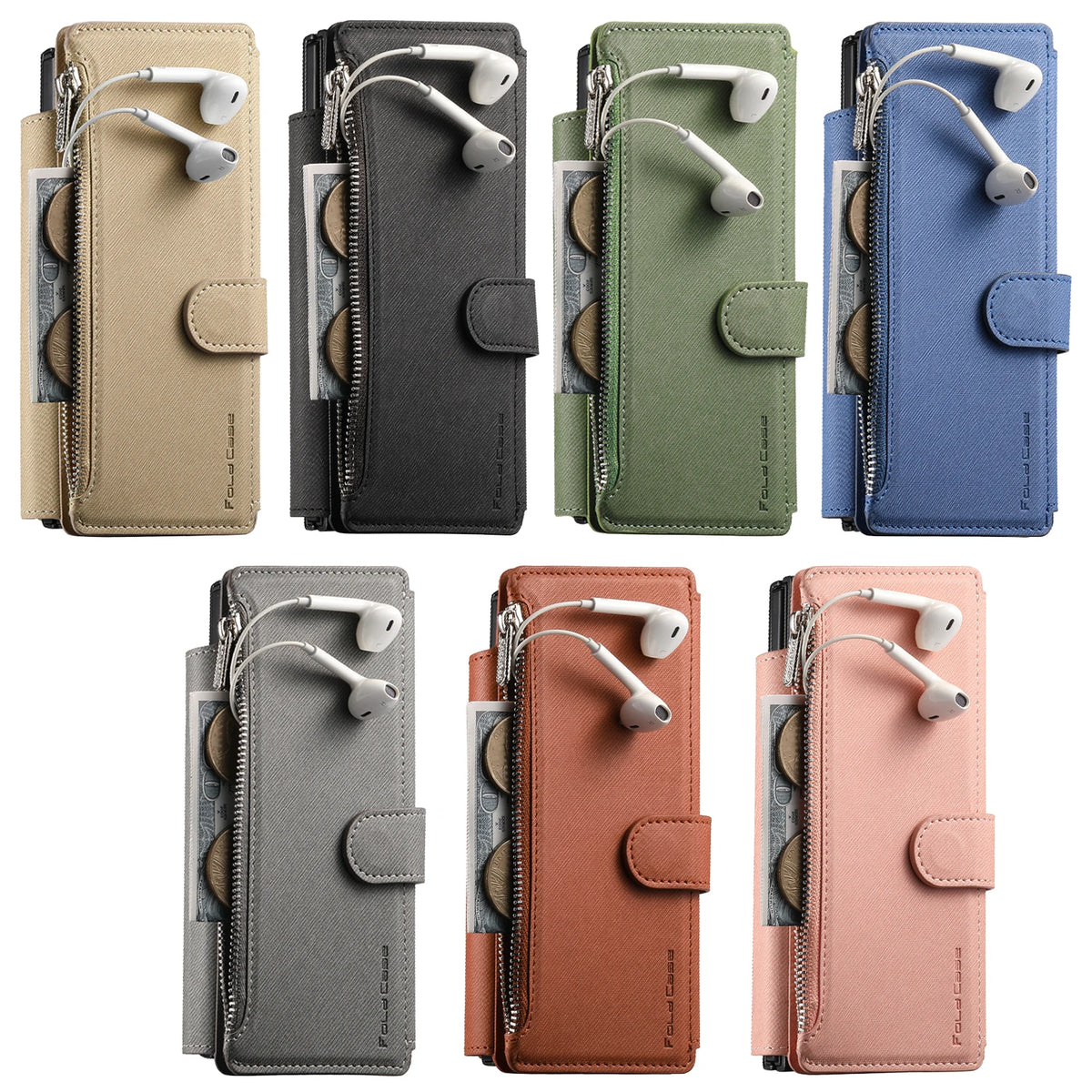 2-in-1 Magnetic Leather Wallet Case with Ring Holder for Samsung Galaxy Z Fold 7