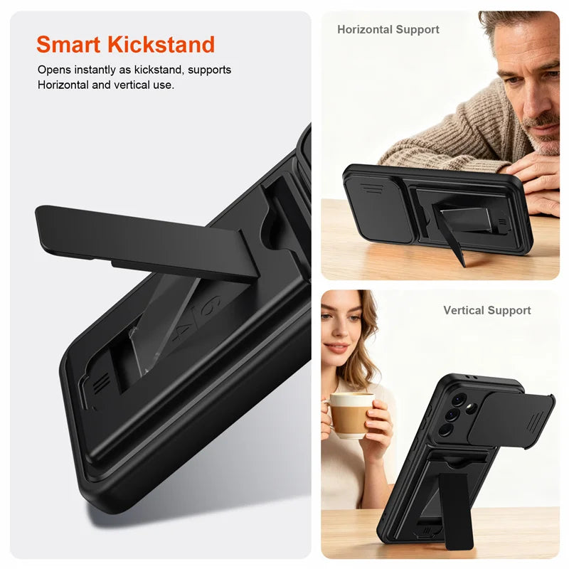 Camera Protection Kickstand Card Case for Samsung Galaxy A26