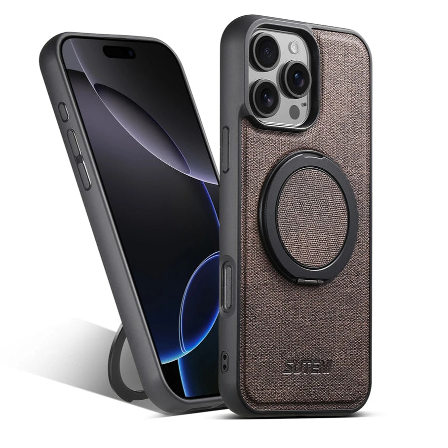 iPhone 16 Series Denim MagSafe Case with 360° Ring Bracket & Kickstand