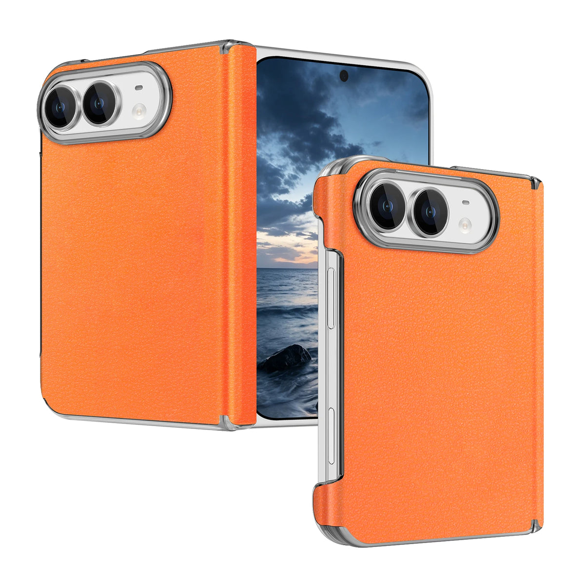 Leather MagSafe Case with Dual Hinge Protection for iPhone Duo