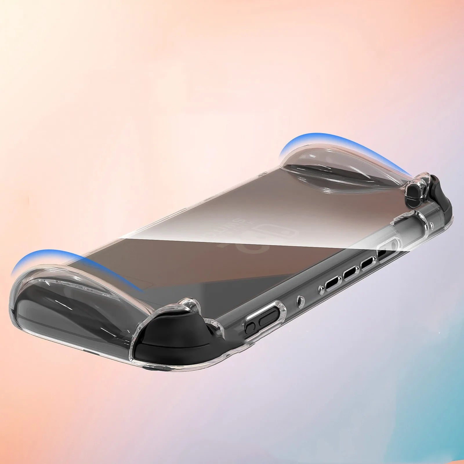 Ergonomic Grip Transparent Shockproof Case for Nintendo Switch 2 (2025)