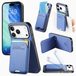 Multi-Functional Leather Wallet Case with Vertical Card Slot & Hoverable Kickstand for iPhone 17 Series