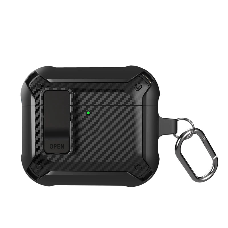 Luxury Carbon Fiber Texture Earphone Case for AirPods Pro