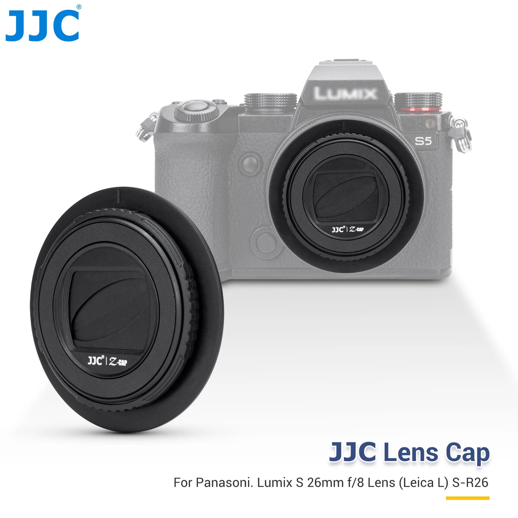 JJC Vignetting-Free Lens Cap Cover for Panasonic Lumix S 26mm f/8 Lens (Leica L, S-R26)