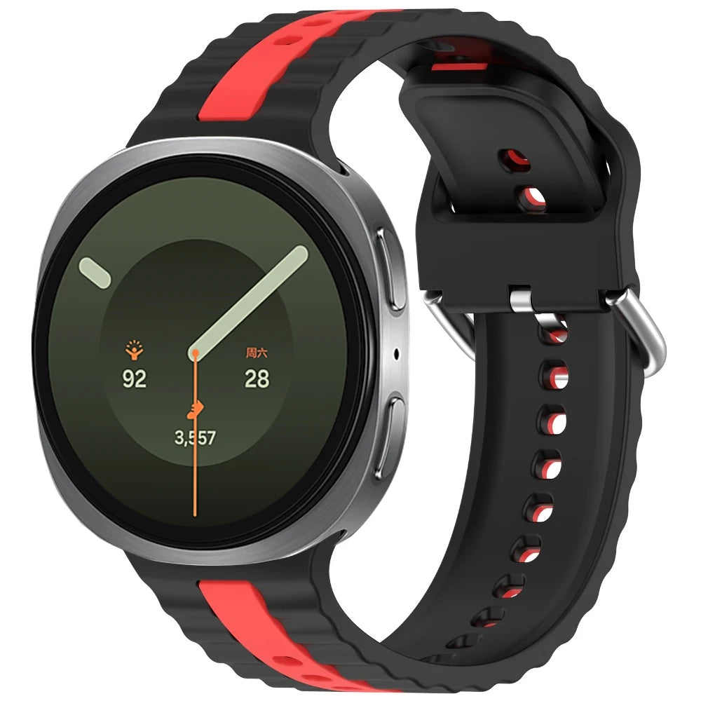 Perforated Silicone Strap with Ribbed Texture for Samsung Galaxy Watch 9