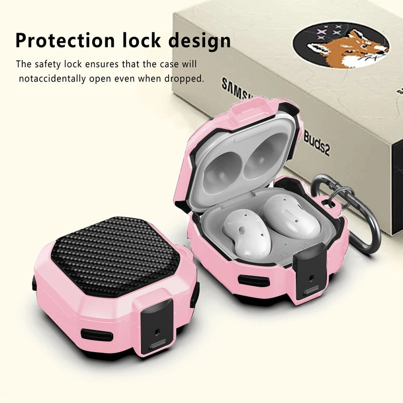 Samsung Galaxy Buds FE Shockproof Armor Case with Lock Switch