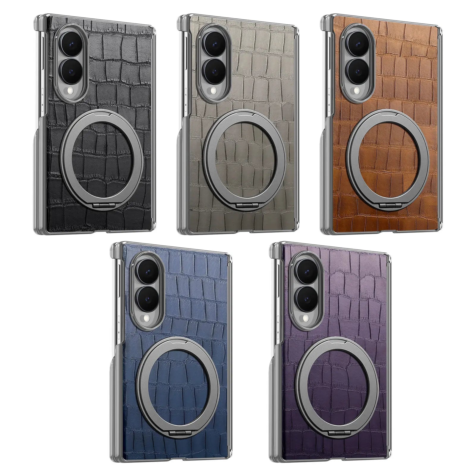 Premium Magnetic Crocodile Pattern Leather Case for Samsung Galaxy Z Fold 8