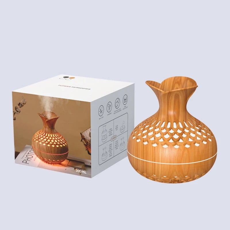 Himist 300ml USB Ultrasonic Cool Mist Vase Humidifier with LED Light