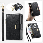 Fashion Leather Wallet Case with Zipper Pocket and Strap for Samsung Galaxy Z Fold 8