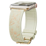 Elegant Glossy Floral Strap for Apple Watch