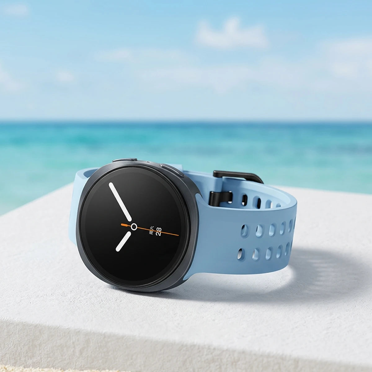 Perforated Silicone Watch Strap with Quick-Release Tab Clasp for Samsung Galaxy Watch 9