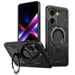 Shockproof Magnetic Hard PC + Soft TPU Case with Ring Stand for Xiaomi Redmi Turbo 4