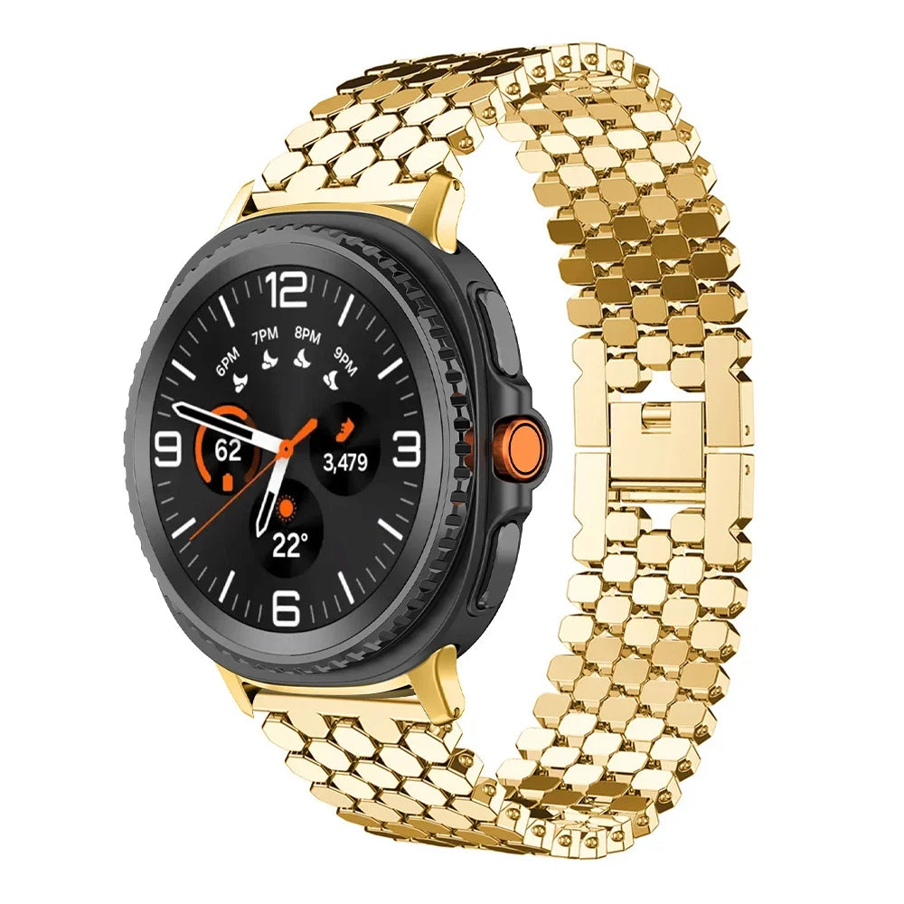 Luxury Hexagonal Link Jewelry Strap for Samsung Galaxy Watch 8 & 8 Classic
