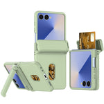 Slim Matte PC Wallet Case with Card Holder for Samsung Galaxy Z Flip 7