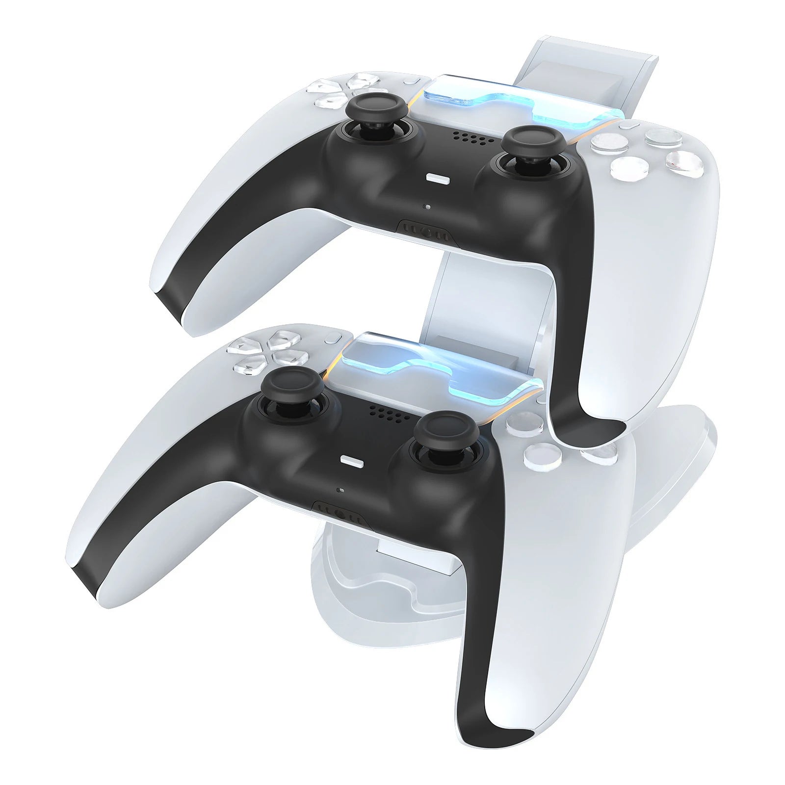 Dual-Port Charging Station for PlayStation 5 Gamepads with Light Indicator