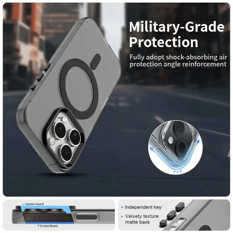 Premium Translucent MagSafe Case for iPhone 16 Series