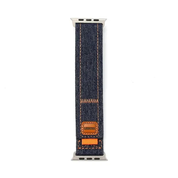 Vintage-Style Nylon Canvas Wrist Strap for Apple Watch