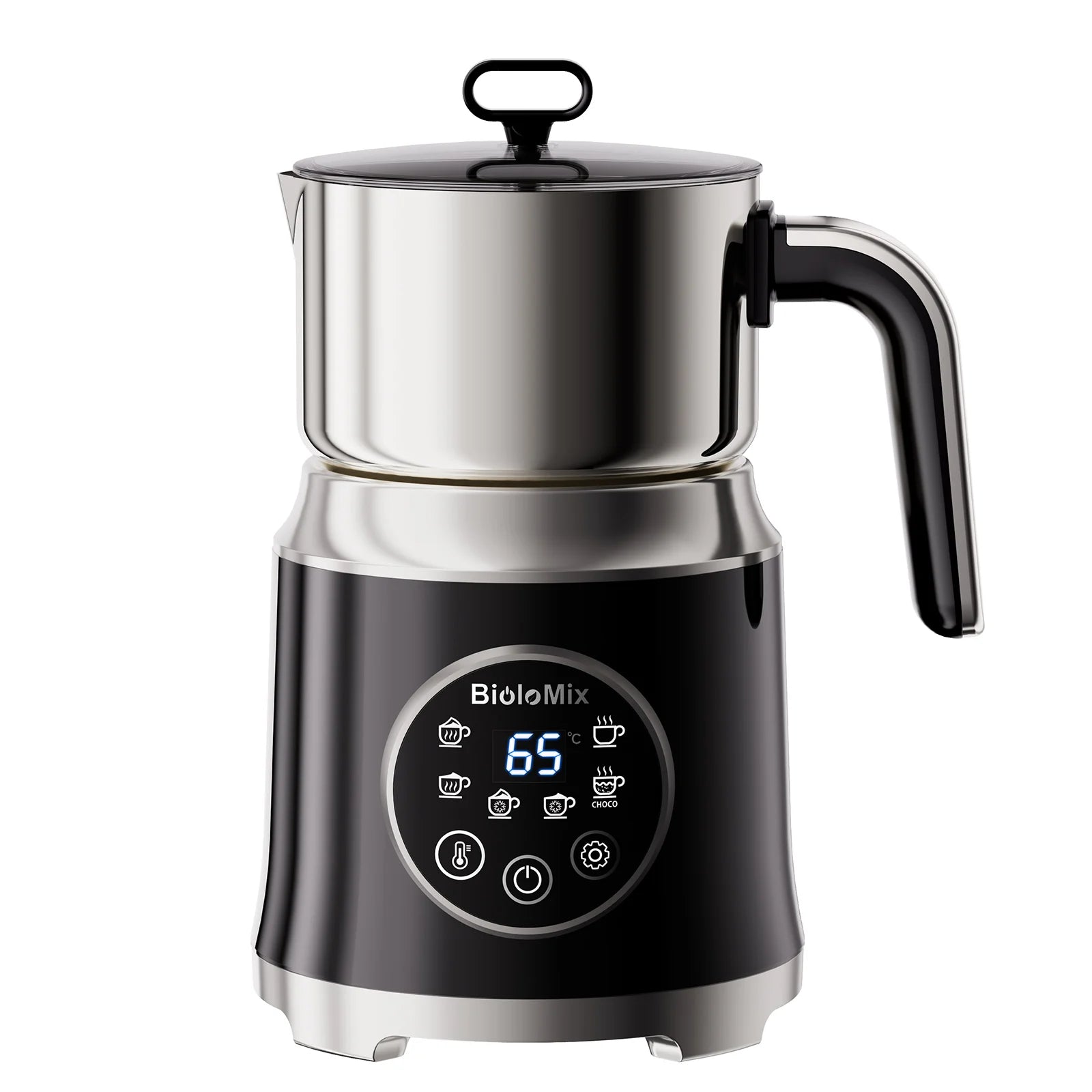 BioloMix BMF202 7-In-1 Electric Milk Frother Hot And Cold Foam Maker