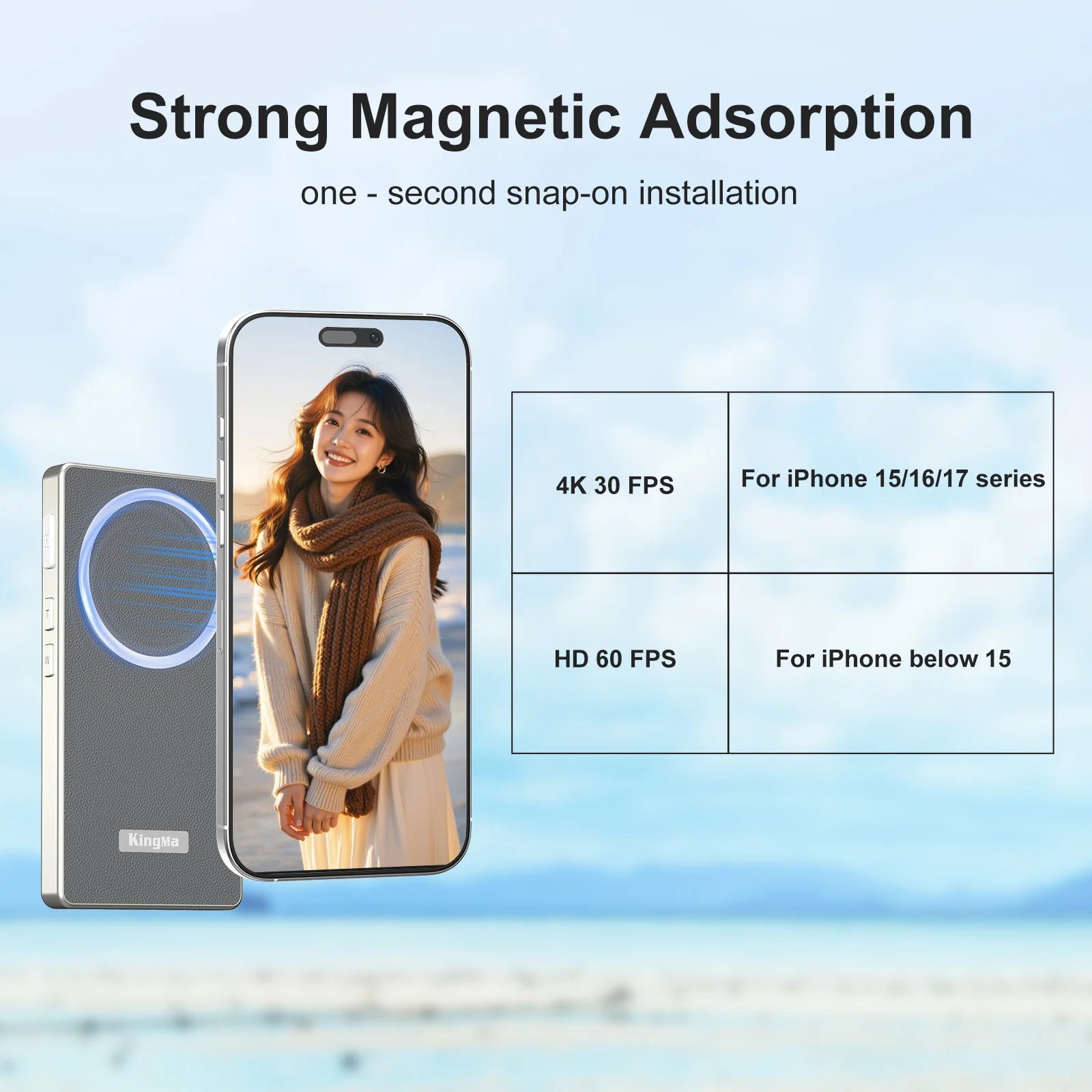 KingMa Magnetic Back Camera Monitor for iPhone
