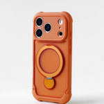 Matte MagSafe Case with 360° Rotating Ring Stand for iPhone 17 Series