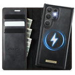 Slim Magnetic Leather Card Wallet Case for Samsung Galaxy S25 Series