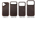 Retro Luxury Genuine Leather MagSafe Case for iPhone 17 Series