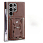 Drop-Proof Electroplate Leather Case for Samsung Galaxy S24 Series
