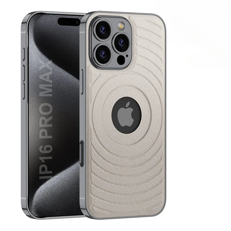 Luxury Electroplated Leather Case for iPhone 16 Series