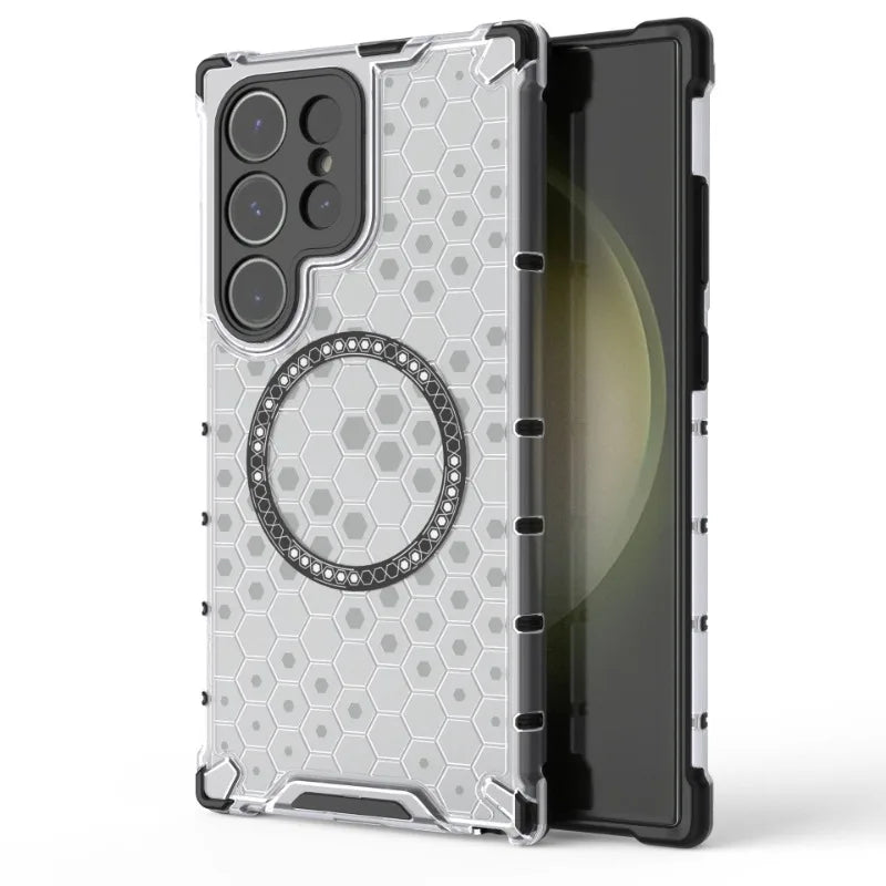 Honeycomb Pattern Magnetic Case for Samsung Galaxy S25 Series