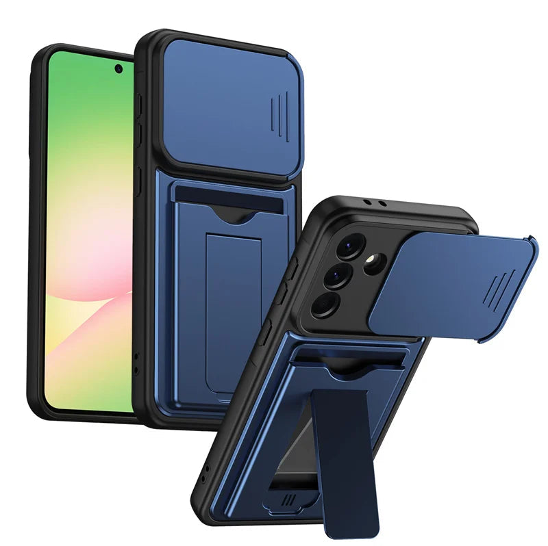 Camera Protection Kickstand Card Case for Samsung Galaxy A26