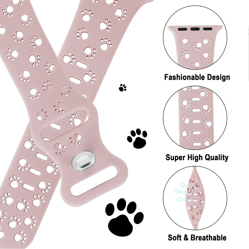 Engraved Silicone Sport Strap for Apple Watch