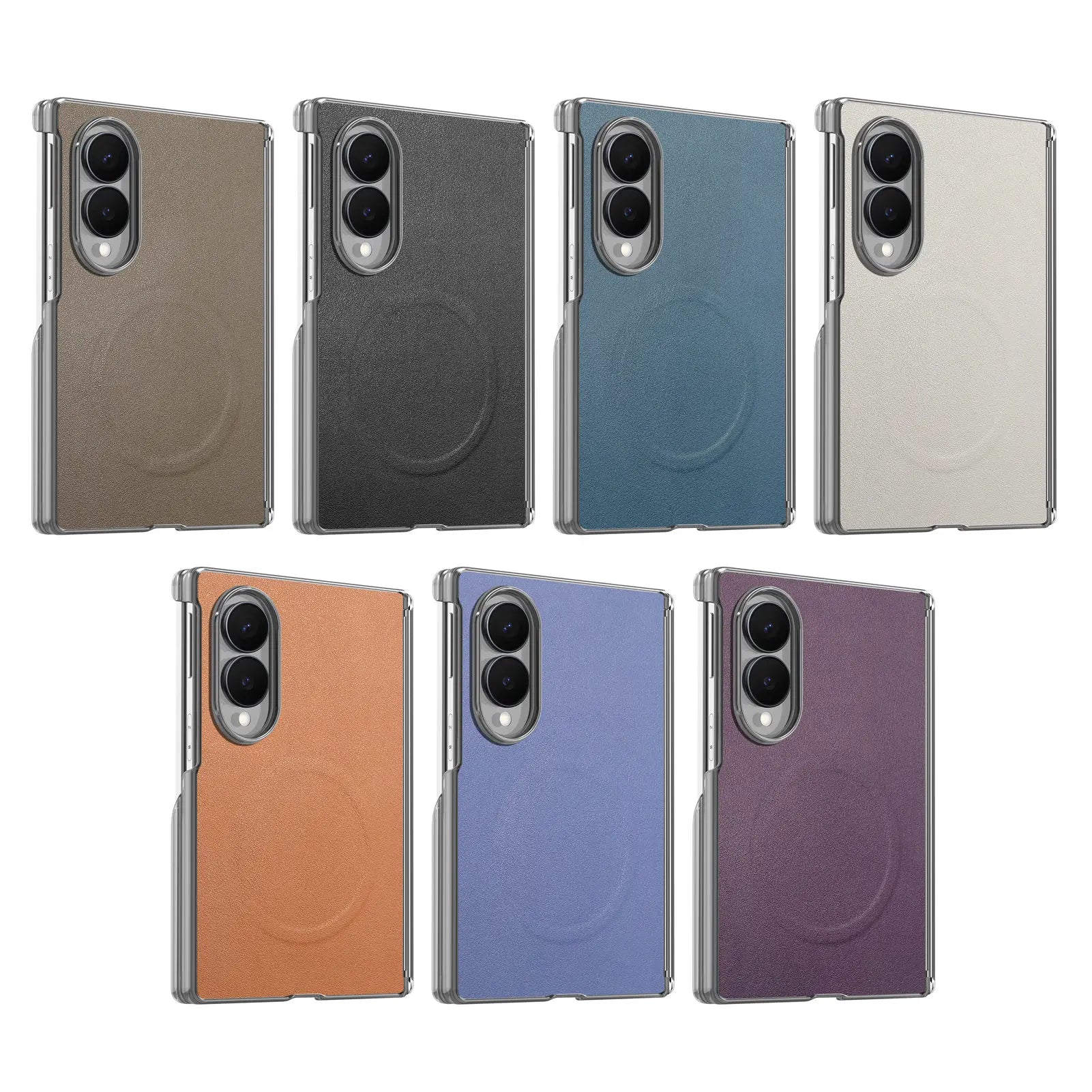 Luxury Magnetic Skin-Feel Leather Case for Samsung Galaxy Z Fold 8