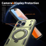PC and Soft TPU MagSafe Case with 360° Rotating Ring Stand for iPhone 17 Series