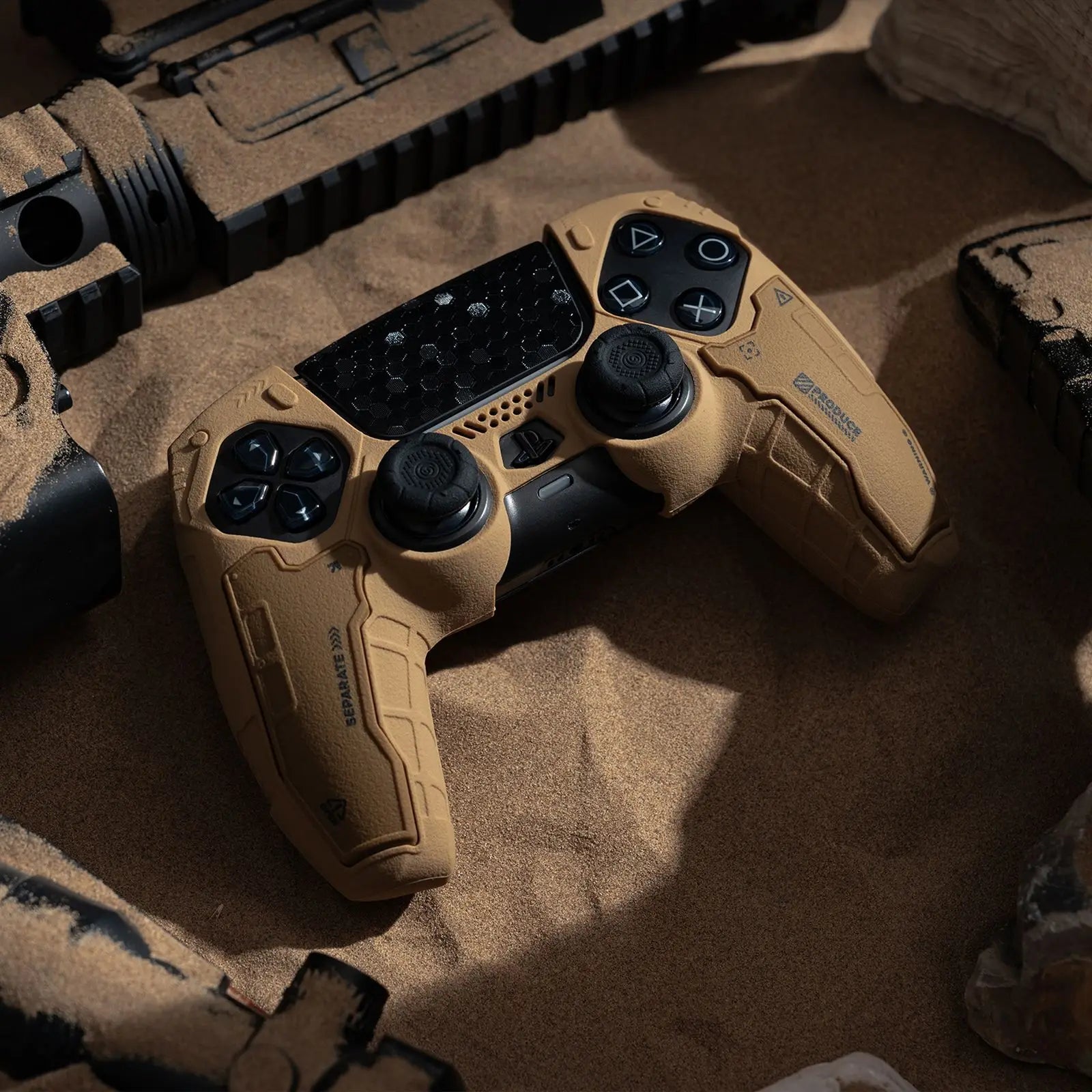 Anti-Slip Silicone Protective Cover with 2 Thumb Grips & Stickers for PlayStation 5 Controller