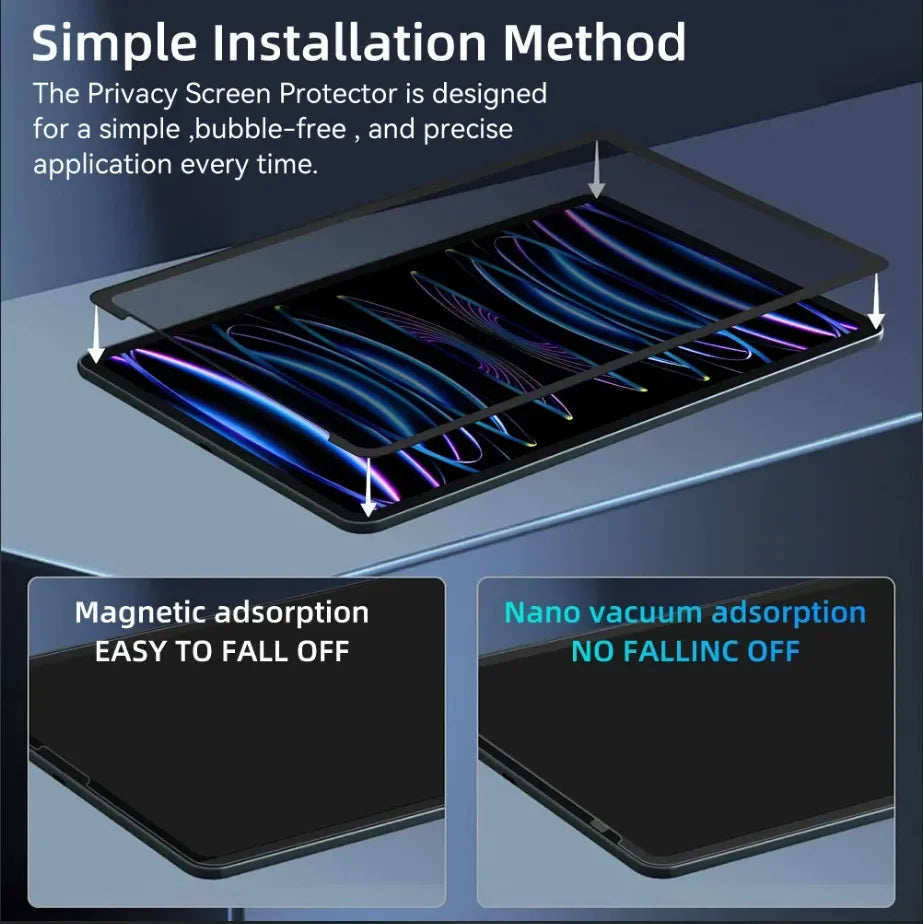 iPad Air M3 (2025) Removable Anti-Glare Privacy Film Protector