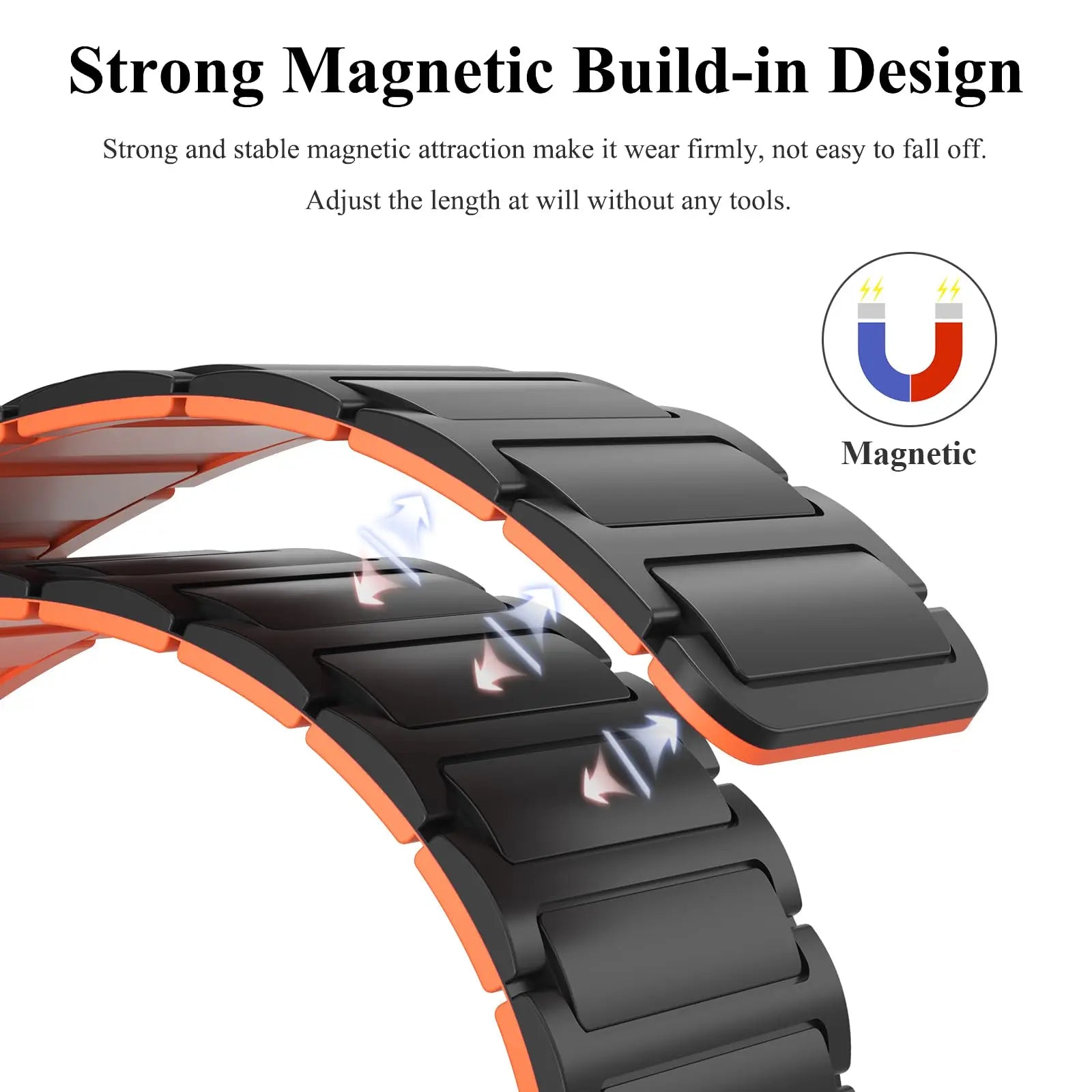 Magnetic Silicone Band for Samsung Galaxy Watch 6 and Galaxy Watch 6 Classic