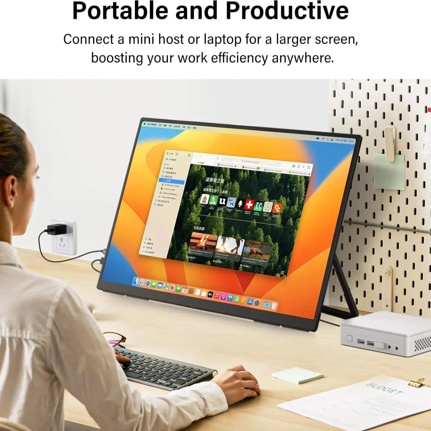 AHXJKA 23.8-Inch 100Hz Portable IPS Monitor