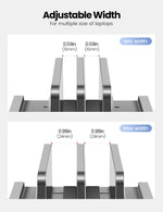 Adjustable Vertical Laptop Stand with Storage Drawer