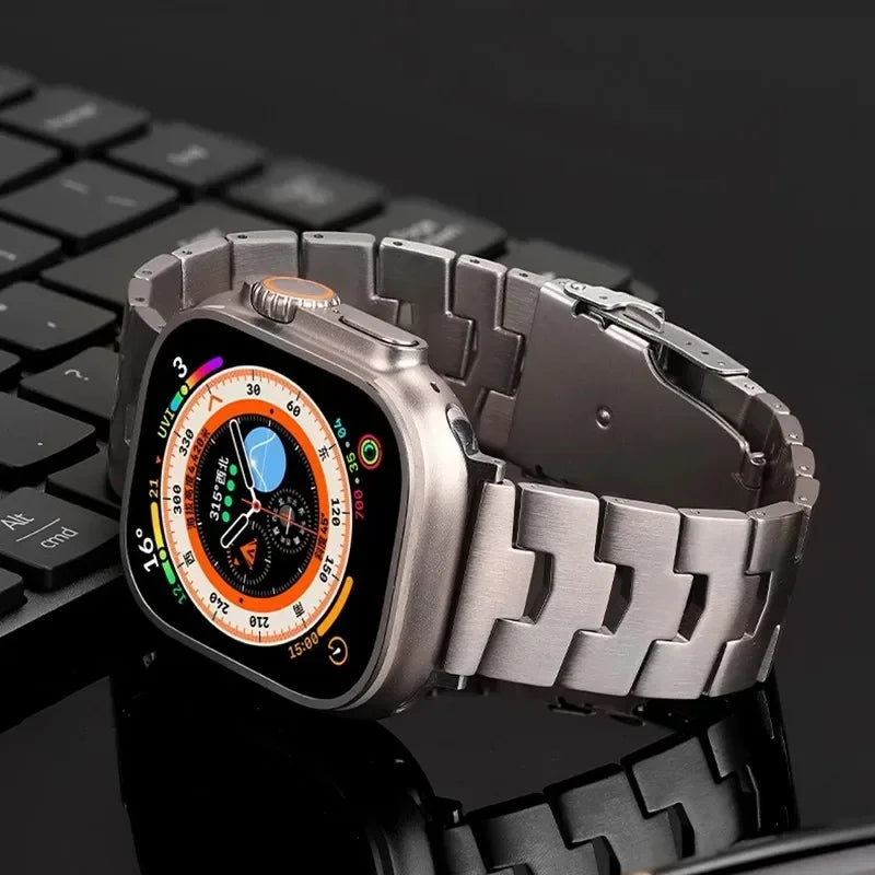Luxury Titanium Metal Strap for Apple Watch