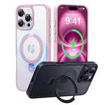 Shockproof Translucent Matte MagSafe Case with Invisible Stand for iPhone 15 Series