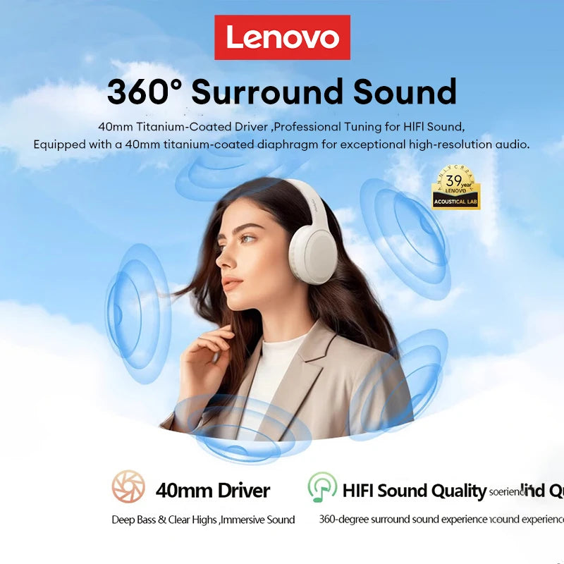 Lenovo Thinkplus TH30 Wireless Over-Ear Headphones