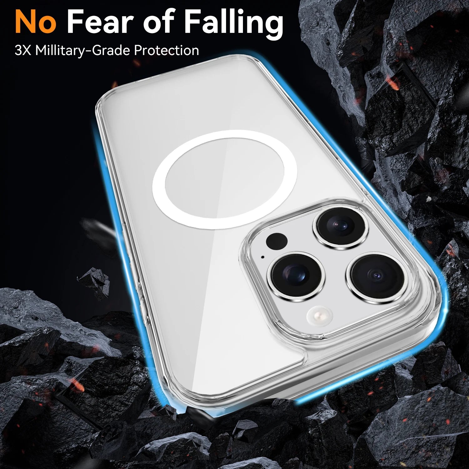 Durable Clear Acrylic MagSafe Case for iPhone 16 Series