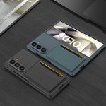 Samsung Galaxy Z Fold 6 Leather Wallet Case with Built In Card Holder