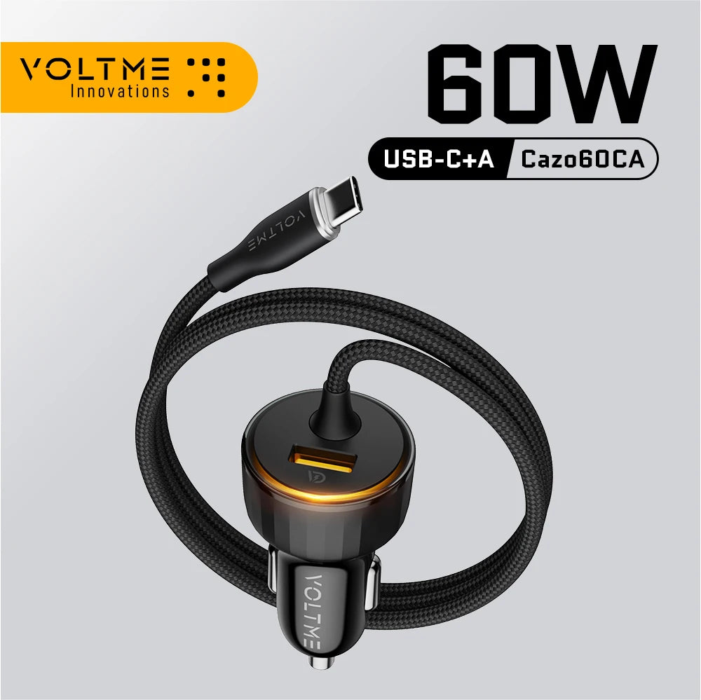 VOLTME 60W Dual Port Car Charger