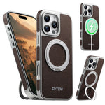 Textured Quilted MagSafe Case with 360° Rotatable Ring Stand for iPhone 17 Series